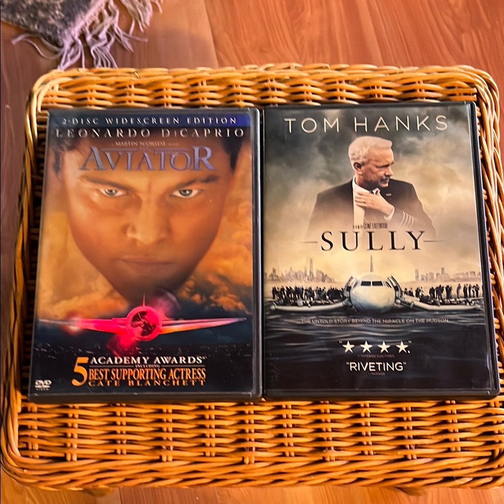 DVDs the Aviator and Sully